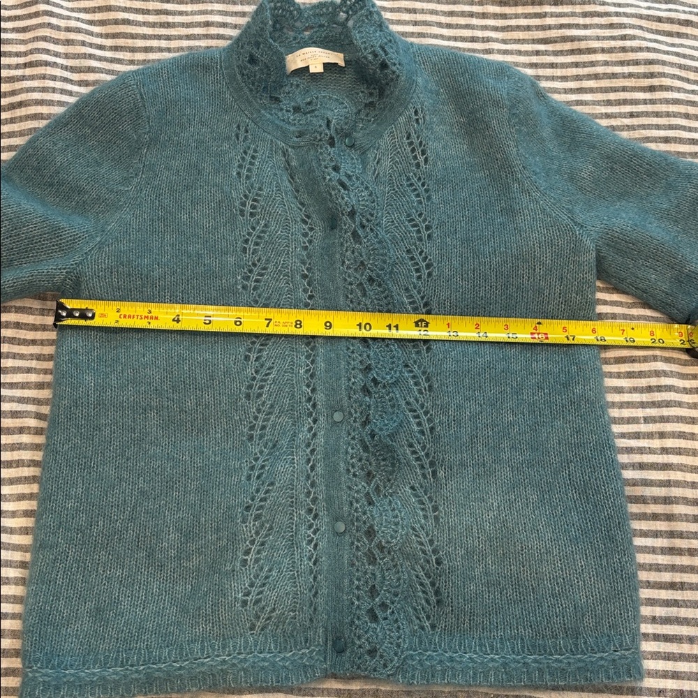 Sezane Teal Cardigan Sweater - Picture 6 of 6